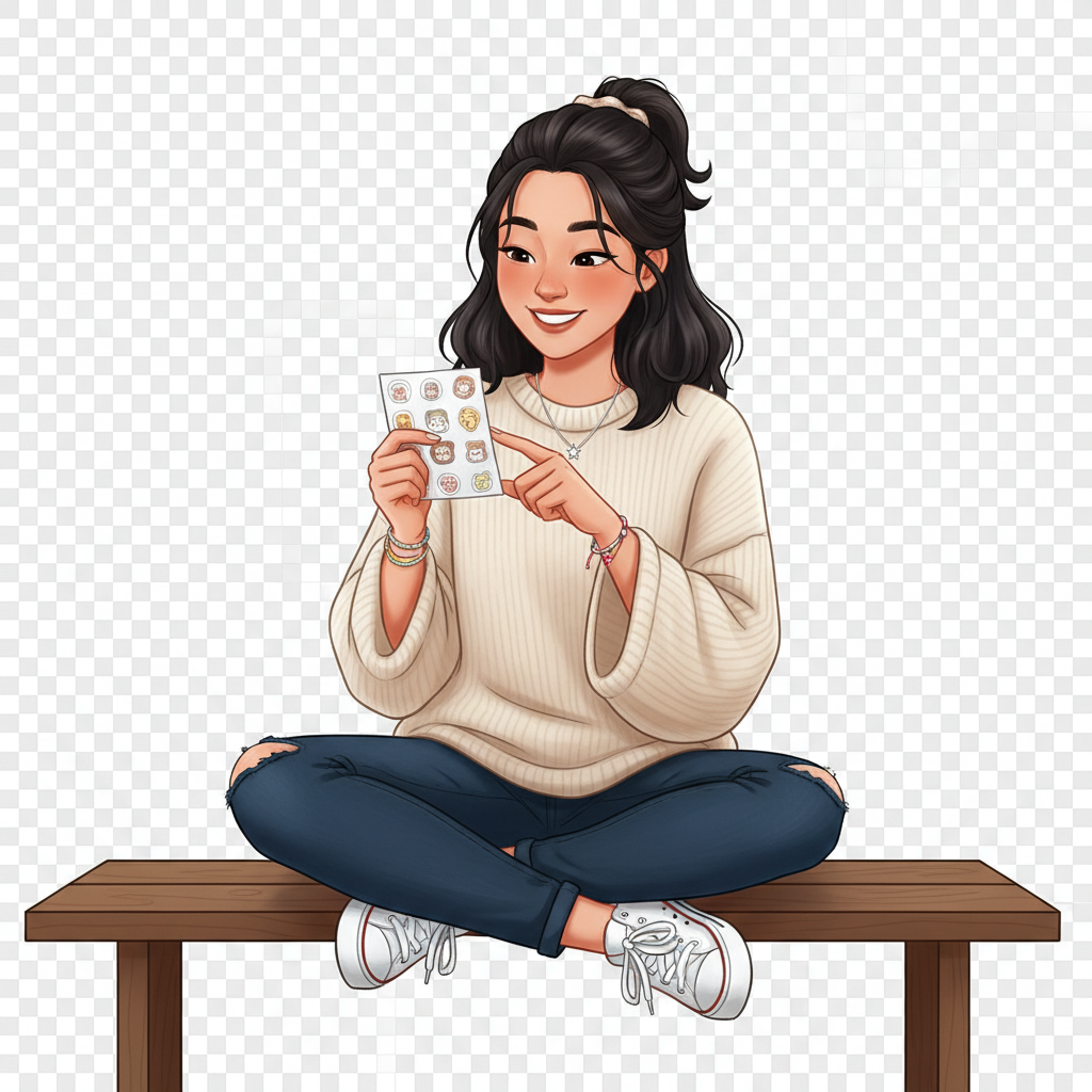 Exemplo do prompt Sticker de imagens